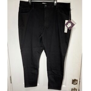 Ava & Viv Womens Plus Size 22 Black High-Rise Skinny Jeans Comfort Waist NWT